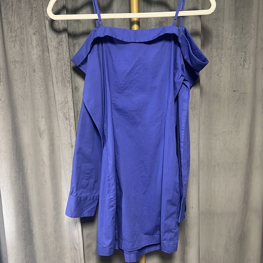 Free People After Hours Shirt Mini Dress in Blue - Picture 4 of 6
